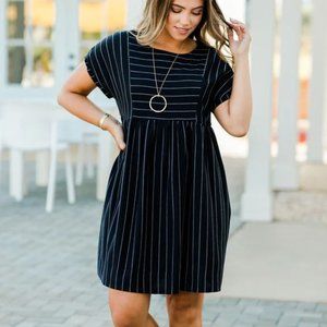 Black and White Striped Dress